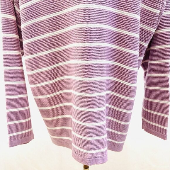 NWT CROFT & BARROW Women Long Sleeve Pullover Boat Neck Striped Knit Sweater 3X - Picture 10 of 14